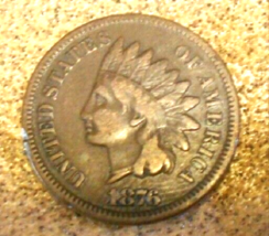 1876 Indian Head Penny #185, Rare Vintage Old Coin for Collection/Gift - Read Ad - £148.68 GBP