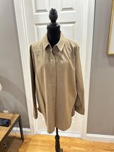 THEORY Brown Long Sleeve Button-Up Shirt Sz Lg - $59.40