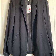 Silence + Noise Women's Black Lightweight Stretch Blazer L with Front Po... - $20.79
