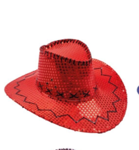 Red Sequin Cowboy / Cowgirl Hat - $13.05