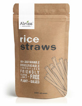 Rice straws planet-friendly, ocean-safe, guilt-free drinking - 100 straws  - £13.44 GBP