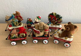 Vintage Figi&#39;s Red Wagon Christmas Ornaments/Figurines 1996, 2000-2004 - $5.40