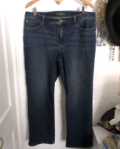 LRL Ralph Lauren Jeans Women&#39;s Size 16 Blue Denim Boot Cut Stretch Jeans - $24.75
