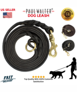 Genuine Leather Dog Leash Braided Heavy Duty Training Lead Black 4 Ft, L... - €14,43 EUR