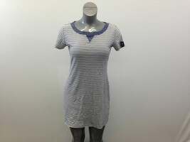 Karen Scott Women&#39;s Small Blue White Striped Scoop Neck T Shirt Dress - $7.92