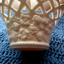 LENOX decorative basket bowl 7&quot; top 3.5&quot; bottom diam.  24k gold trim (ha... - £35.56 GBP