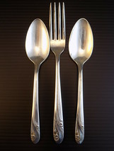 Antique 1925 Holmes &amp; Edwards Silver Plate Spoon Fork Lot Romance Pattern I.S - £6.86 GBP