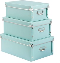 Seekind Foldable Storage Box With Lids And Handles Decorative, 3 In 1, Books … - £31.96 GBP