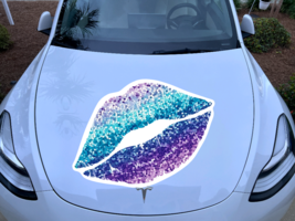 Vinyl Decal Truck Car Sticker Laptop - Shiny Multicolor Lips Kiss Love - £3.52 GBP+