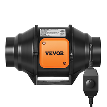 VEVOR 4 Inch Inline Duct Fan HVAC Exhaust Blower Kit AC Variable Speed C... - $56.95