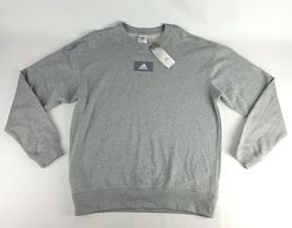 Adidas Men's Sweatshirt Grey Heather Sweater Loose Fit New - $44.99