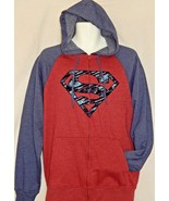 Men&#39;s Superman Hoodie Size M L Zip up Hooded Sweatshirt NEW Justice Leag... - £29.71 GBP