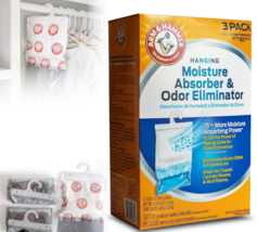 (3-Pack) 16 Oz Moisture Absorber Odor Eliminator Hanging Bags Long Lasti... - $317.03 MXN