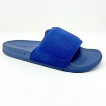 STNDRD Standard Los Angeles Monaco Suede Navy Blue Womens Slide Sandals - £14.33 GBP
