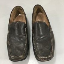ECCO 9-9.5 US 43EU Brown Leather Classic Driving Mocs Slip On Loafers Shoes - $37.73