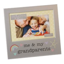 Juliana Me and My Grandparents Photo Frame Brushed Aluminium Collection - £6.35 GBP