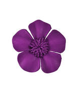 Beautifully Tropical Purple Hawaiian Plumeria Blossom Genuine Leather Br... - £9.34 GBP