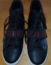GUESS MEN&#39;S BLACK HI-TOP LACE-UP GM MUELLER-C SNEAKERS-13-WORN TWICE-NICE - $44.00