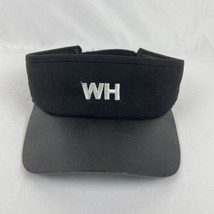 Waffle House Visor Black White Embroidered Logo WH Adjustable Cook Employee - £9.50 GBP