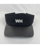 Waffle House Visor Black White Embroidered Logo WH Adjustable Cook Employee - £9.55 GBP