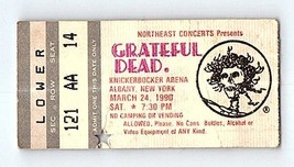 Grateful Dead Mail Order Concert Ticket Stub March 24 1990 Albany New York - £28.40 GBP