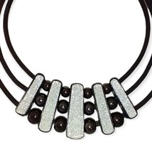 Punk Emo Statement Necklace Vintage 80s NEW Large Chunky Metallic Goth G... - $19.79
