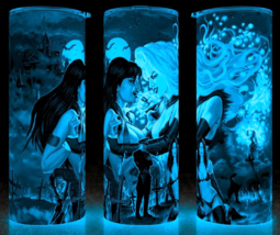 Glow in the Dark Vampirella and Lady Death Sexy Comic Book Cup Mug Tumbler 20 oz - £18.16 GBP