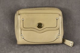 Designer Brand Wallet STONE MOUNTAIN Taupe Leather Bifold Zip Around &amp; Snap - £16.44 GBP