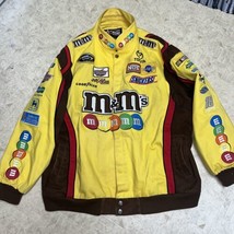 Mens Chase Authentic Kyle Busch #18 M&amp;M’s Team Yellow Sponsor Nascar Jacket 2XL - £114.76 GBP