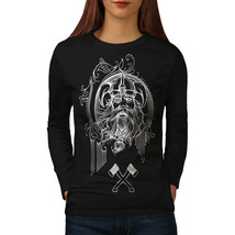 Wellcoda North Viking Warrior Battle Womens Long Sleeve T-shirt - £20.94 GBP