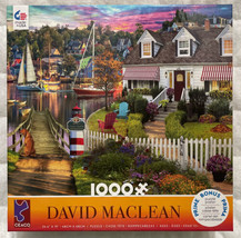 Charles Harbor Retreat 1000 Piece Jigsaw Puzzle David Maclean Ceaco Seal... - $4.93