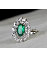 Top Natural Zambia Emerald Oval Marquise Diamond Cut 18K Gold Important ... - £10,985.81 GBP