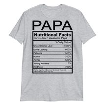 Papa Nutrition Facts T-Shirt | Dad Nutrition Fact Shirt Dad Birthday Gifts from  - £16.03 GBP+