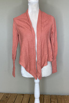 moth Anthropologie NWT womens  knit cardigan Linen sweater Size SP coral J9 - £31.46 GBP