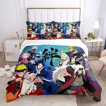 BIBIQ Anime Japanese 3PCS Duvet Cover with 2 Pillowcases - Twin Size - £9.86 GBP