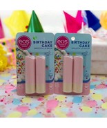 EOS BIRTHDAY CAKE SMOOTH LIP BALM Two In Each Pack (4 Sticks) ☆TWO☆ - $17.58 CAD