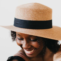 Panama Piper Straw Hat with Black Band - $39.60