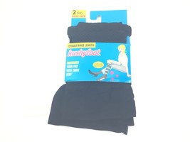 KUSHYFOOT Black Knee Length Fishnet &amp; Plain Women Pantyhose Regular One Size New - £12.73 GBP