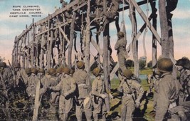 Camp Hood Texas TX Rope Climbing Tank Destroyer Obstacle Course Postcard C22 - £2.23 GBP