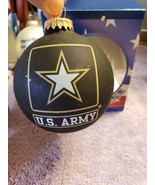 Krebs USA U.S. United States Army Round Glass Christmas Ornament FS - £12.60 GBP