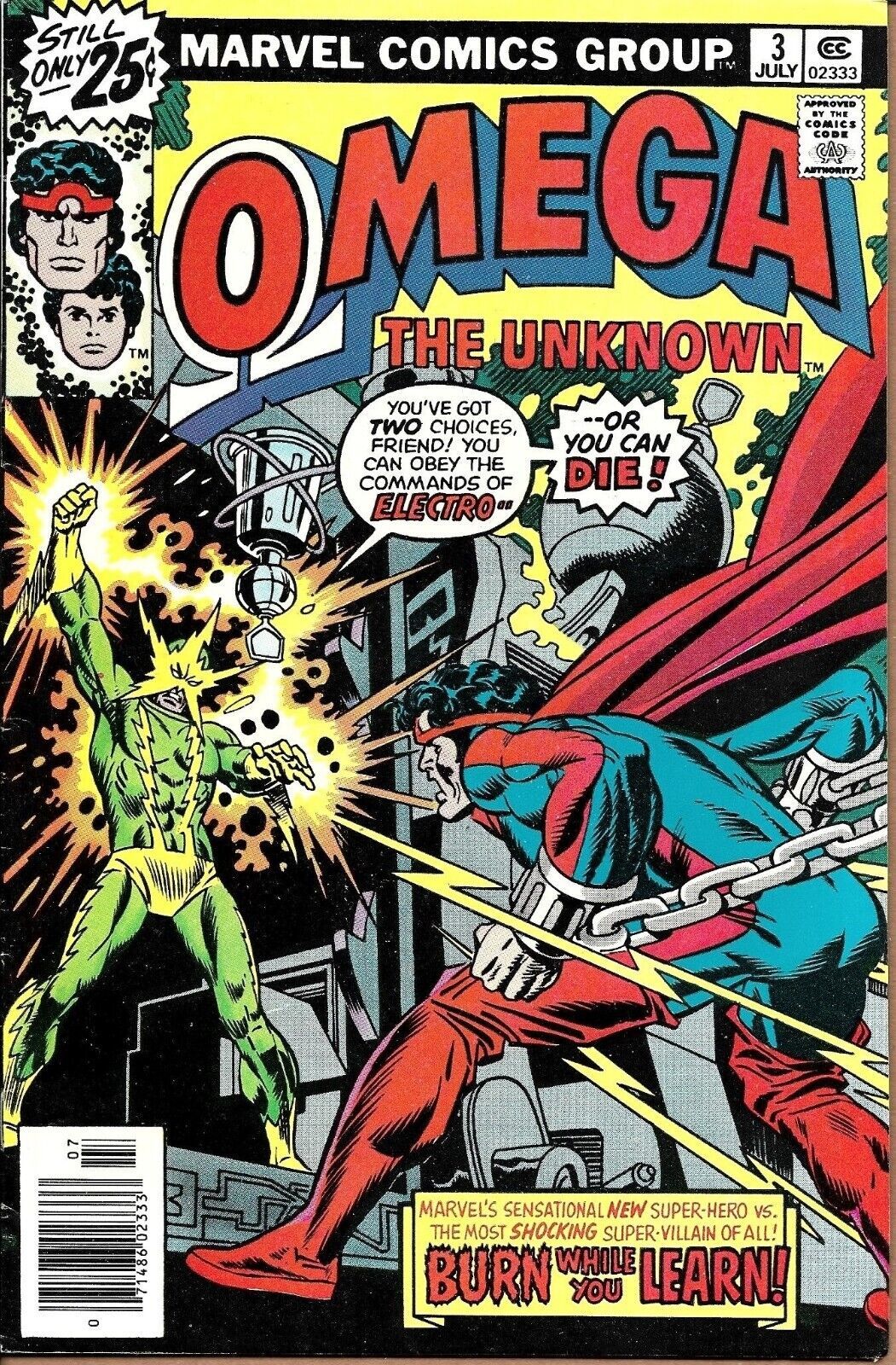 Omega the Unknown Vol. 1 #3 Marvel Comics (1976) Electro - $4.70