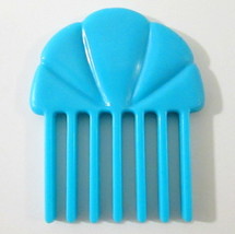 Vintage Mattel HOT LOOKS Bright Blue Hair Comb Doll Accessory   1980s - $6.00
