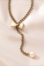 Stella &amp; Dot Lady Bow-Lo Gold Necklace - Gorgeous! Gently Pre-loved! - £42.88 GBP