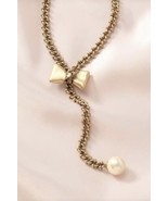 Stella &amp; Dot Lady Bow-Lo Gold Necklace - Gorgeous! Gently Pre-loved! - £42.82 GBP