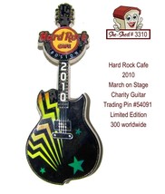 Hard Rock Cafe 2010 Boston March on Stage Guitar Trading Pin - $14.95