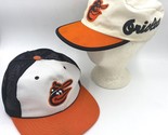 Vintage Baltimore Orioles 2 Hats 1980s Trucker Mesh AJD &amp; Painters Style... - £19.71 GBP