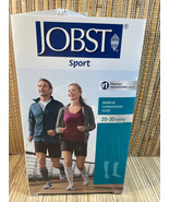 JOBST Sport Medical Compression Socks 20-30 mmHg Medium Knee High White NEW - £42.71 GBP
