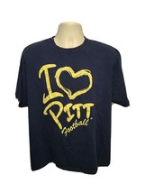 I Love PITT University of Pittsburgh Football Adult Blue XL TShirt - £11.73 GBP