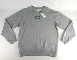 Adidas Men&#39;s Sweatshirt Grey Heather Sweater Loose Fit New - £35.49 GBP