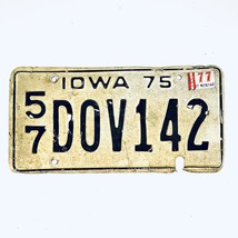 1977 United States Iowa Linn County Passenger License Plate 57 D0V142 - £12.85 GBP